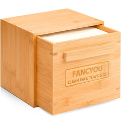 Bamboo Box with Drawer & Disposable Face Towel - Fancyou