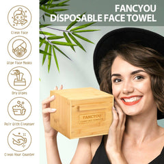 Bamboo Box with Drawer & Disposable Face Towel - Fancyou