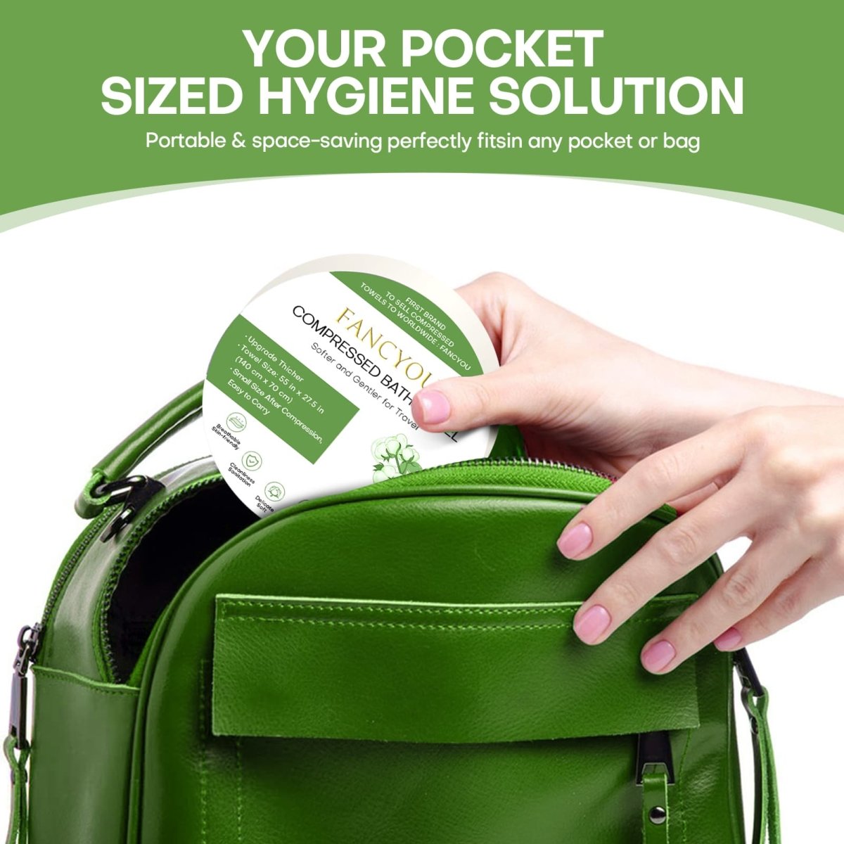 Compressed Bath Towels - 55 x 27.5 inch - Fancyou