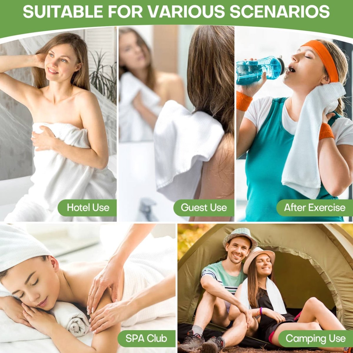 Compressed Bath Towels - 55 x 27.5 inch - Fancyou