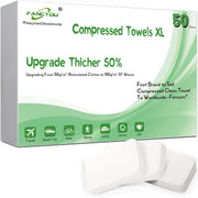 Large Compressed Towels - 100% Plant Fiber - Thicker and Gentler - Fancyou