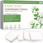 Large Compressed Towels - 100% Plant Fiber - Thicker and Gentler - Fancyou