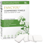 Large Compressed Towels - 100% Plant Fiber - Thicker and Gentler - Fancyou