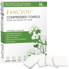 Large Compressed Towels - 100% Plant Fiber - Thicker and Gentler - Fancyou