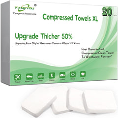 Large Compressed Towels - 100% Plant Fiber - Thicker and Gentler - Fancyou