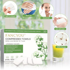 Large Compressed Towels - 100% Plant Fiber - Thicker and Gentler - Fancyou